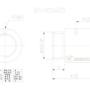 Đai Ốc Bi BSH01605-3 Chính Hãng TBI Motion