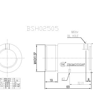 Đai Ốc Bi BSH02505-4 Chính Hãng TBI Motion