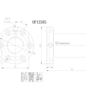 Đai Ốc Bi OFI2505-4 Chính Hãng TBI Motion