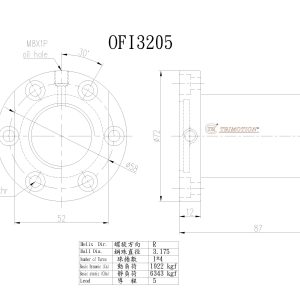 Đai Ốc Bi OFI3205-4 Chính Hãng TBI Motion