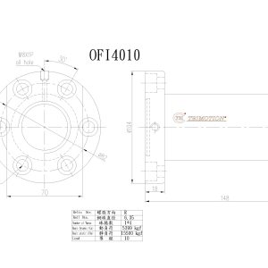 Đai Ốc Bi OFI4010-4 Chính Hãng TBI Motion