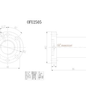 Đai Ốc Bi OFU2505-4 Chính Hãng TBI Motion