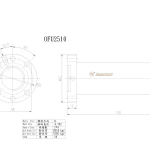 Đai Ốc Bi OFU2510-4 Chính Hãng TBI Motion