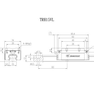 Con Trượt Vuông TRH15VL Chính Hãng TBIMOTION