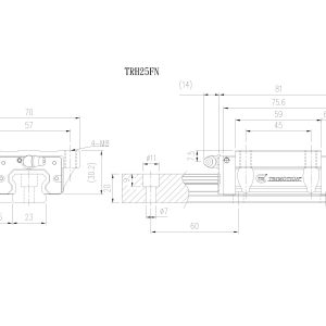 Con Trượt Vuông TRH25FN Chính Hãng TBIMOTION