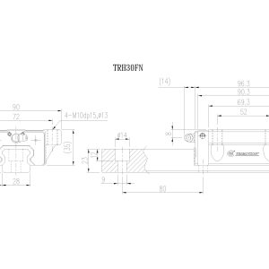 Con Trượt Vuông TRH30FE Chính Hãng TBIMOTION