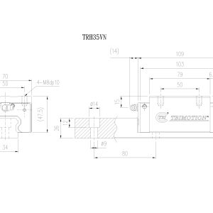 Con Trượt Vuông TRH35VN Chính Hãng TBIMOTION