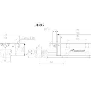 Con Trượt Vuông TRH45FE Chính Hãng TBIMOTION