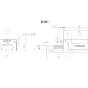 Con Trượt Vuông TRH45FL Chính Hãng TBIMOTION