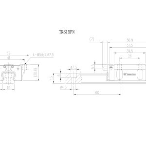Con Trượt Vuông TRS15FN Chính Hãng TBIMOTION