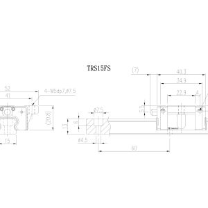 Con Trượt Vuông TRS15FS Chính Hãng TBIMOTION