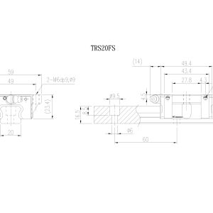 Con Trượt Vuông TRS20FS Chính Hãng TBIMOTION