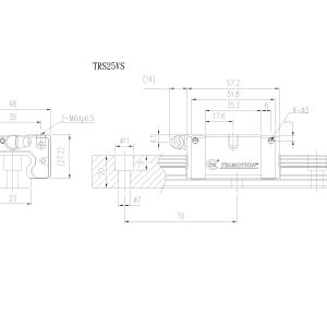 Con Trượt Vuông TRS25VS Chính Hãng TBIMOTION